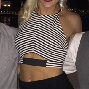 Charolette Russe Striped Crop Top